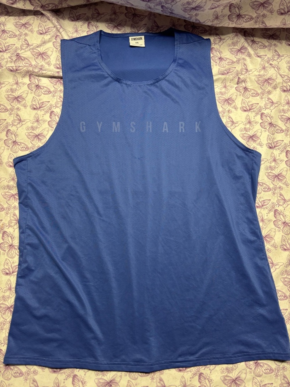 🍄Womens Blue Gymshark Muscle Tee